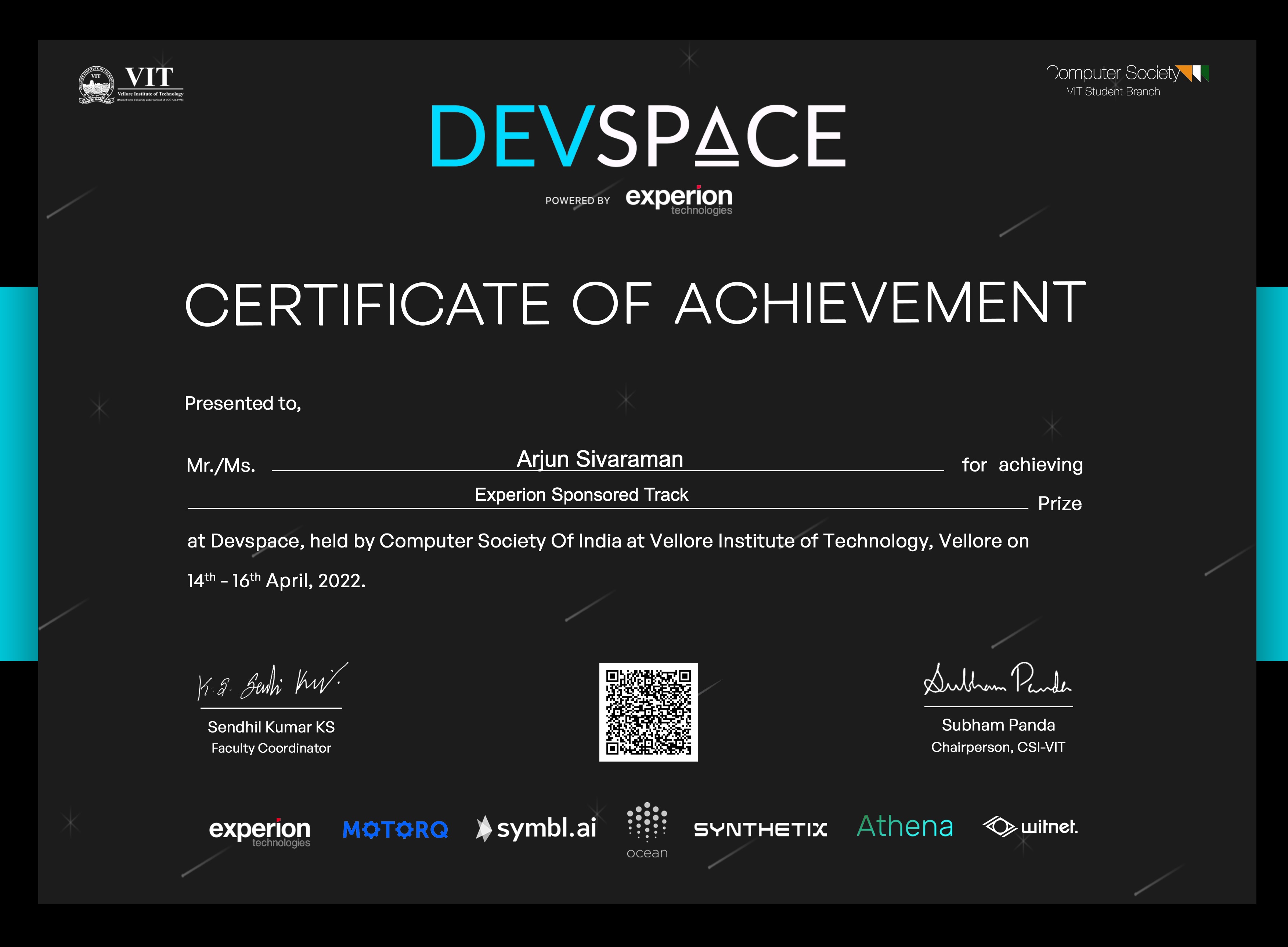 Devspace 2022 Certificate